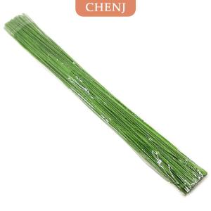 [COD] CHENJ ลวดลำต้นดอกไม้ขนาด40ซม. จำนวน100ชิ้นหุ้มจากกระดาษกิ่งไม้ประดิษฐ์ลวดเหล็กสำหรับทำดอกไม้แบบ DIY