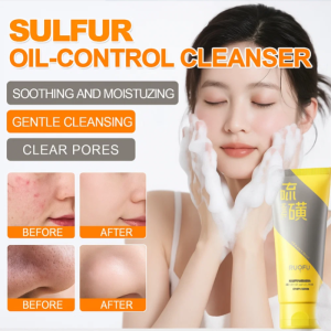 【FAMMY FAEY】Sulfur Oil Control Cleanser Refreshing Oil Control Moisturizing Non-Tightening Facial Cleanser硫磺控油洁面乳