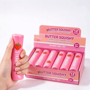 DSIUY Round Butter Stick Squishy Toy Slow Rising Soft Butter Stick Squeeze Toy Pinch Toy Slow Rebound Butter Stick Fidget Toy Adult Use