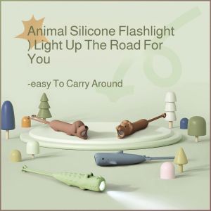 đèn ngủ silicone động vật đèn led trang trí dễ thương đa chức năng mini làm mờ đi ra ngoài sạc usb