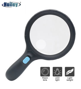 Kính Lúp Cầm Tay Ống Kính Cực Lớn 90Mm 120Mm 138Mm Kính Lúp Chiếu Sáng Với 10 12 Đèn LED Reading Magnifying Glass