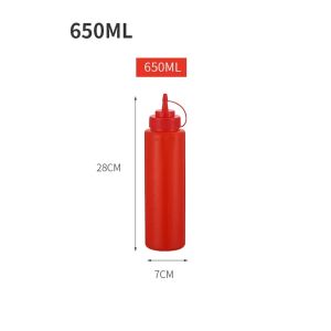 KWE Botol saos mayonaise FOOD GRADE 3PCS Botol kecap plastik Botol minyak 650ml / 450ml / 350ml / 250ml Botol Saus Dispenser