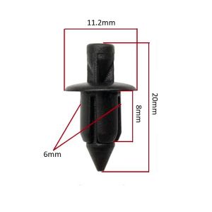 [HCM] Set 10 Đinh tán nhựa  ốc nhựa 6mm/8mm cho dàn áo xe máy - Chốt vít nở cho ô tô