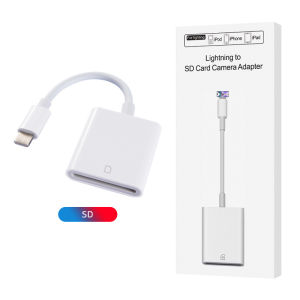 Apple เครื่องอ่านการ์ดสำหรับ iPhone iPad การ์ดความจำ2 IN 1 Lightning กล้องสายเคเบิล OTG อะแดปเตอร์แปลง