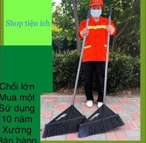 Chổi quét sân vườn tiện lợi siêu bềnquét công trườngđường xásử dụng không đau lưngcán tháo mở linh hoạt sợi bền.