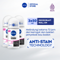 [Paket isi 3] NIVEA Deodorant Roll On Black & White Invisible Original 50ml. 