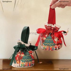 [COD] Springhooe Christmas Gift Bags Cartoon Fruit Storage Bags Reusable Linen Christmas Gift Candy Packaging Bags Party Supplies