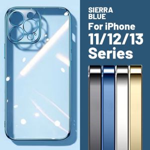 เคสโทรศัพท์สำหรับ IPhone 14 13 12 11 15 Pro Max X XS Max 8 7 Plus + SE 2020ฝาครอบโทรศัพท์ใสพร้อมเลนส์เต็มรูปแบบขายดีสุดฮ็อต