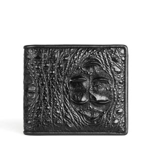 Genuine leather mens wallet Crocodile Bone Leather Wallet Mens Casual Short Genuine Leather Coin Purse Multi-card slot mens bag