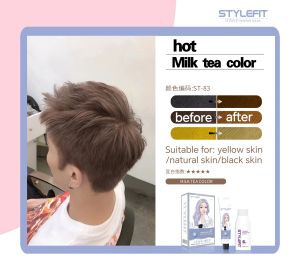 [SG local shipment]mens hair dye plant-based hair dye 2 * 100ml free gift: hair dye tool  can cover grey hair