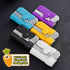 BẬT LỬA KHÈ SÚNG CÀ RỐT CON QUAY 3IN1 (SÚNG VÔ TRI) (FULLBOX) - (XÀI GAS)