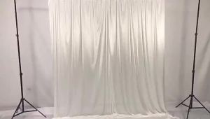 Pink Color Ice Silk Wedding Backdrop Curtain Out Door Stage Background Photo Booth For Event Banquet Party Christmas Decoration