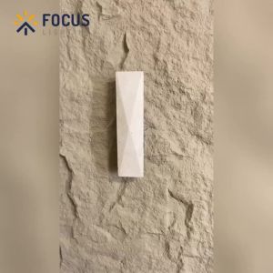 Luma Wabi-Sabi Style Wall Lamp Waterproof Yellow Travertine Wall Lamp for Living Room Bedroom Outdoor Courtyard Garden Lighting