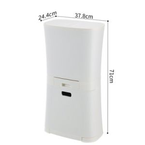 Kitchen Double Layer Large Trashcan Dustbin 71cm Wet Dry Sorting Wheels Storage Garbage
