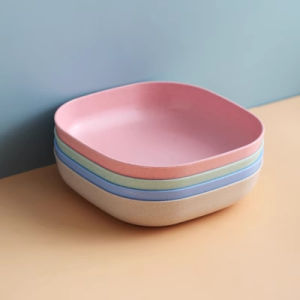 4 pcs Small Snack Plate Square plate Round plate