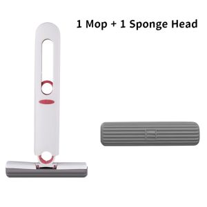 Mini Squeeze Mop Portable Mini Mop Sponge Squeeze Floor Cleaner Household Hand-Free Cleaning Tool