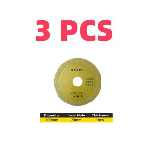 【Low Price】4inch 3pcs Diamond Cutting Disc Multifunctional Composite Diamond Saw Blade Glass Metal Angle Grinder Dry Saw Babalux