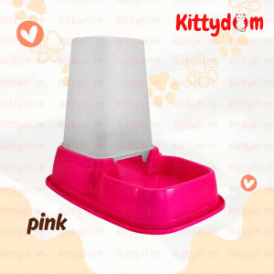 KITTYDOM Dispenser Pet Feeder 15 Liter Wadah Tempat Makan Minum Otomatis Kucing Anjing Anabul Kelinci Burung Hamster Anti Semut Anti Selip Pet Bowl