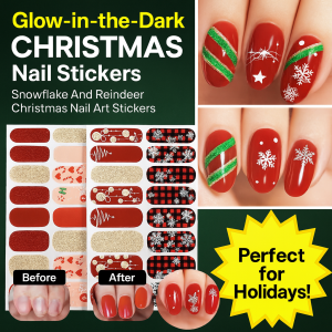 Christmas Nail Stickers Glowinthedark Snowflake Elk Nail Stickers