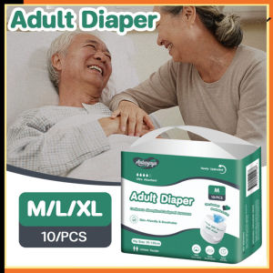【High Quality】 Adult Diapers Pants Soft Pull Up Adult Diapers Size M/L/XL (10pcs/1pack) [Leak Proof]
