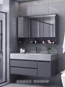[Cozy ]Sintered Stone Bathroom Cabinet Vanity Cabinet Set Bathroom Mirror Cabinet 60cm Bathroom Cabinet