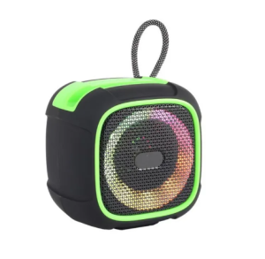 Subwoofer Portable Wireless Bluetooth Speaker with Phone Holder LED Color RGB Lights Outdoor HIFI Bass Stereo Sound Loud Speakers with Multiple Connections TF USB Playback