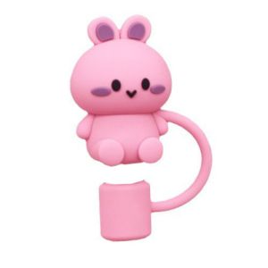 HJKL ซิลิโคนทำจากซิลิโคน ยอดฟางรูปสัตว์ ป้องกันฝุ่นและฝุ่น 10มม. ค่ะ ปลายหลอดดูด การ์ตูนลายการ์ตูน ใช้ซ้ำได้ หมวกฟางหมวก ถ้วยถ้วยน้ำ