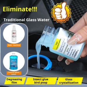 Concentrated Crystal Glass Water Car Wiper Water Car Wiper Essence Smooth Hydrophobic Rainproof Insect Glue Degreasing Film 浓缩型汽车除油膜镀晶玻璃水