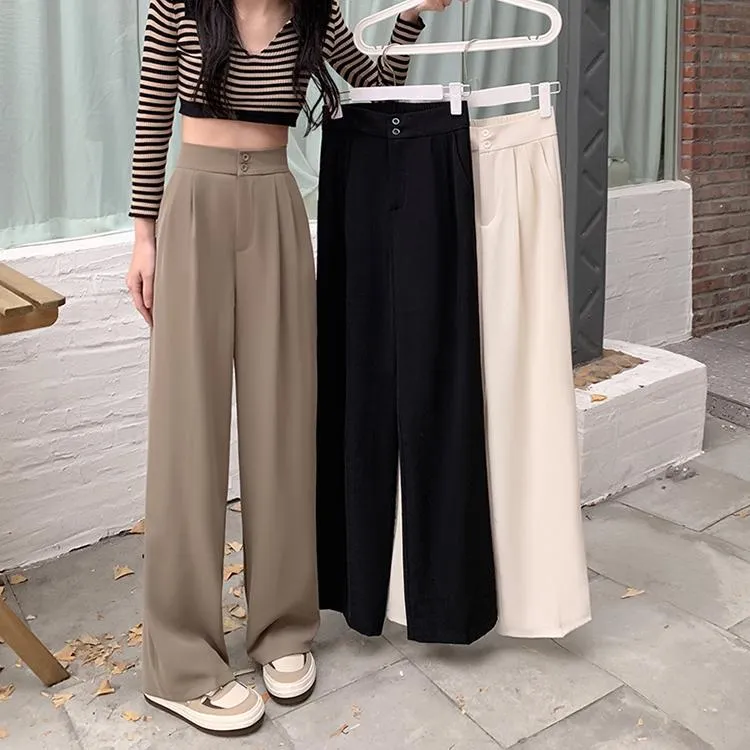 High Waist Korean Style Pants Wide Leg Trousers Cut Out Y2k Things