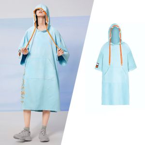 AquaPlay Beach Poncho Rash Guard Quick Drying Poncho Surf Poncho Beach Blanket Swim Towel Hoodie Wetsuit Cloak Swimming Surfing Fashion