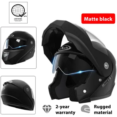 AENXRD Motorcycle Modular Open face Helmet dual visor helmet Full Face helmet Double lens with BPS