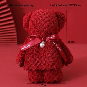 Homepeasl® Towel Gift Creative Souvenir Gifts Bear Towel Gift Set for Wedding birthday festival opening ceremony