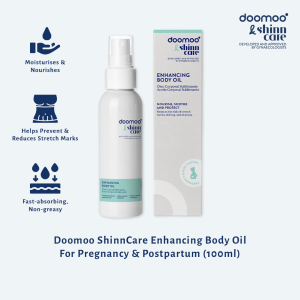 Doomoo ShinnCare Enhancing Body Oil For Pregnancy & Postpartum (100ml) | For Stretch Marks Dryness (Made in Belgium)