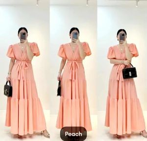 FREE GIFT FREE SHIPPING COD Plus Big Size Puff Sleeves Modern Filipianiana Textured Dress - medium to 2xl - classy and elegant - timeless classic - timeless piece - casual office or party - classic piece - super kapal ng tela - hindi kayo magsisi -