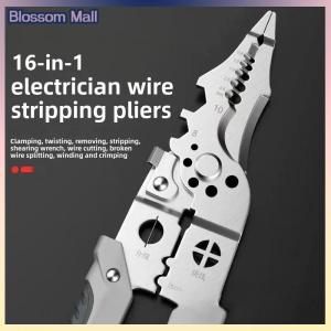 [Blossom] Multi Functional Electrician Pliers For Wire Splitting And Stripping Specialized For Electricians