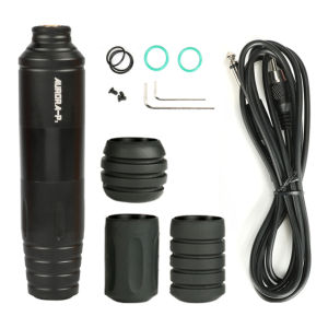Aurora P2 Tattoo Pen Coreless Motor – 10000 RPM Professional Rotary Tattoo Machine for Liner & Shader with 3PCS Silicone Grip Sleeve Fits All Standard Cartridges