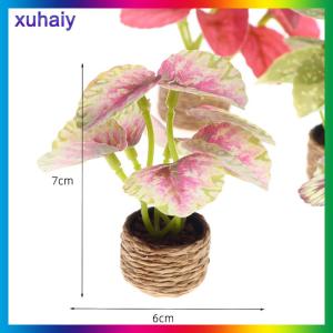 xuhaiy 1 12 Dollhouse mô phỏng màu xanh lá cây cây trong Chậu mô hình Dollhouse Mini vườn trang trí đồ chơi vi cảnh quan cây cảnh trang trí
