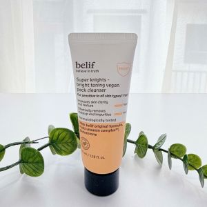 Sữa Rửa Mặt Làm Sáng Da Belif Super Knights Bright Toning Vegan Pack Cleanser 35ml - - Hỗ trợ làm sáng và cải thiện tông da - Giúp da mềm mịn và tươi sáng hơn - Có thể dùng như sữa rửa mặt hoặc mặt nạ rửa - Phù hợp với nhiều loại da