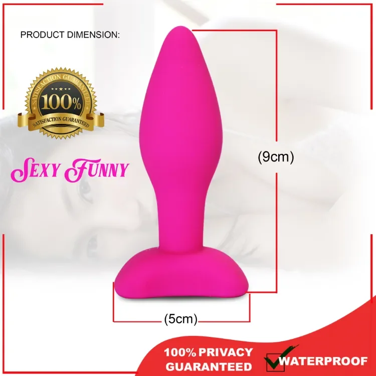 Set of 2 Silicone Anal Butt Plug Sex Toys For Men Women Sexy Funny