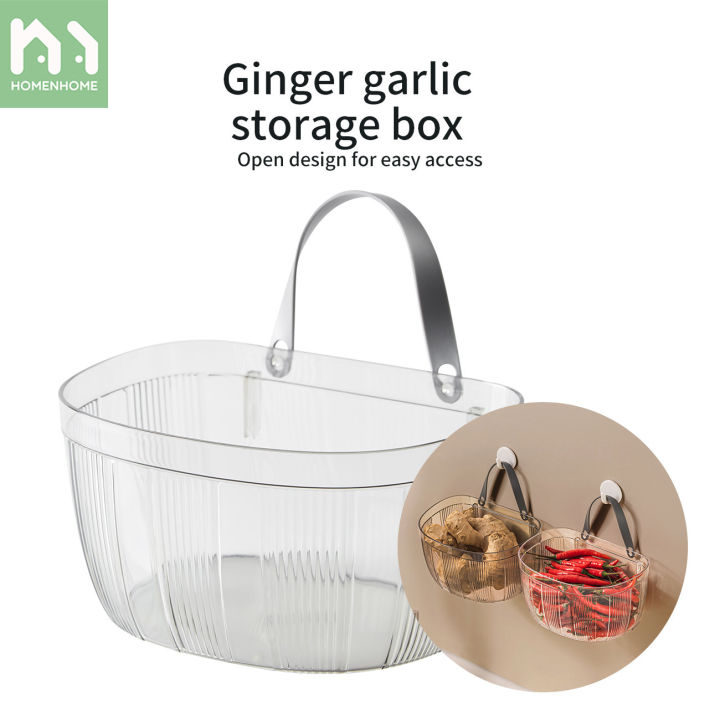 Homenhome Kitchen Onion Ginger Garlic Storage Basket Small Hanging