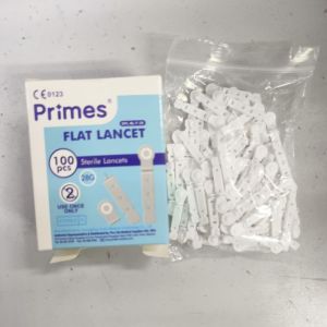 Primes Softclix Blood Flat Round Lancets 28g 30g Prime Care lancet glucose Rata Sterile