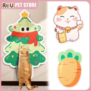 Wall Mounted Cat Scratcher Vertical Board Cartoon Christmas Tree Carrot Polyester Anti Cat Scratch Sofa Protection Pet Supplier