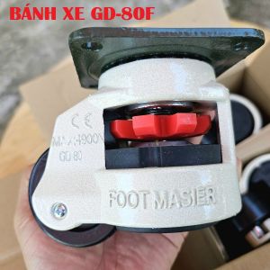 BỘ 04 Bánh xe GD-80F tăng chỉnh chịu lực Foot master sử dụng cho máy móc thiết bị thùng pin. 1000KG