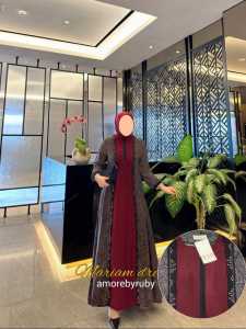mariam dress gamis manik swarovsky terbaru gamis simple elegant kekinian produk amore by ruby