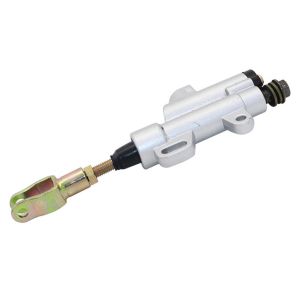 ปั้มกระทุ้งเบรคหลัง มีให้เลือกหลายสี ปั้มกระทุ้งเบรคหลังแต่ง ทรงรถสูตร ใส่น้ำมันเบรคในตัว สีเทา Motorcycle Rear Brake Pump