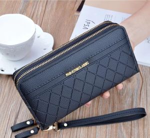 F&S SHOPAHOLIC BAGS#8822 Classic womens long walletspecifically doublezipper clutch style.designed to hold essentials