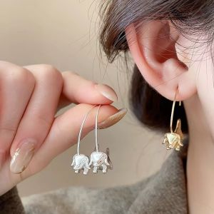 PRAYERF ไม่ซ้ำใคร ต่างหูห้อยดัชชุน วงกลมแบบวงกลม น่ารักน่ารักๆ ต่างหูไส้กรอกสุนัข ของใหม่ รูปทรงเรขาคณิต เครื่องประดับหูผู้หญิง ของขวัญสำหรับเด็ก