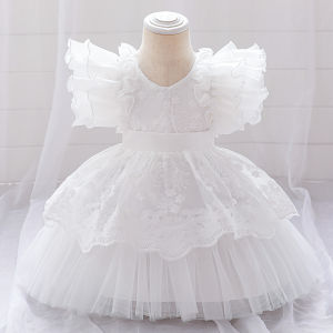 MQATZ Baby Girl Dress Newborn Princess Clothes For Kids First 1st Year Birthday Infant Party Tutu Toddler Fluffy Sleeves 12M L2126XZ