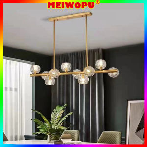 Wholesale And Retail Gold Chandelier Restaurant Luxury Ceiling Lamp Nordic Golden Molecular Light Crystal Dining Living Room