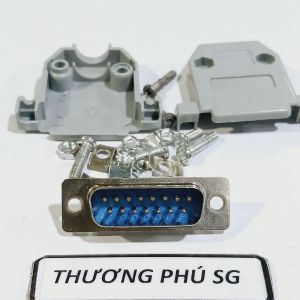 Đầu hàn Com 15 (DB15) / Đầu Com 15 Kim Đực (DB15M - 15M Kim Đực) (Bao gồm võ nhựa)